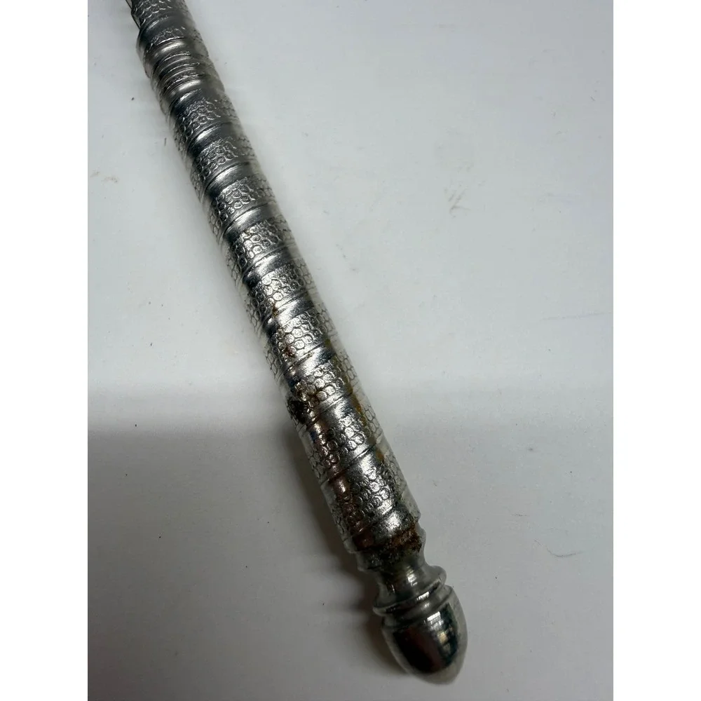Vintage HMQ Silver Tone Metal Spring Loaded Nutcracker Textured Grip Handles